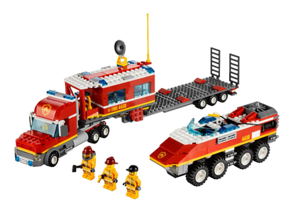 LEGO Set-Fire Transporter-Town / City / Fire-4430-1-Creative Brick Builders